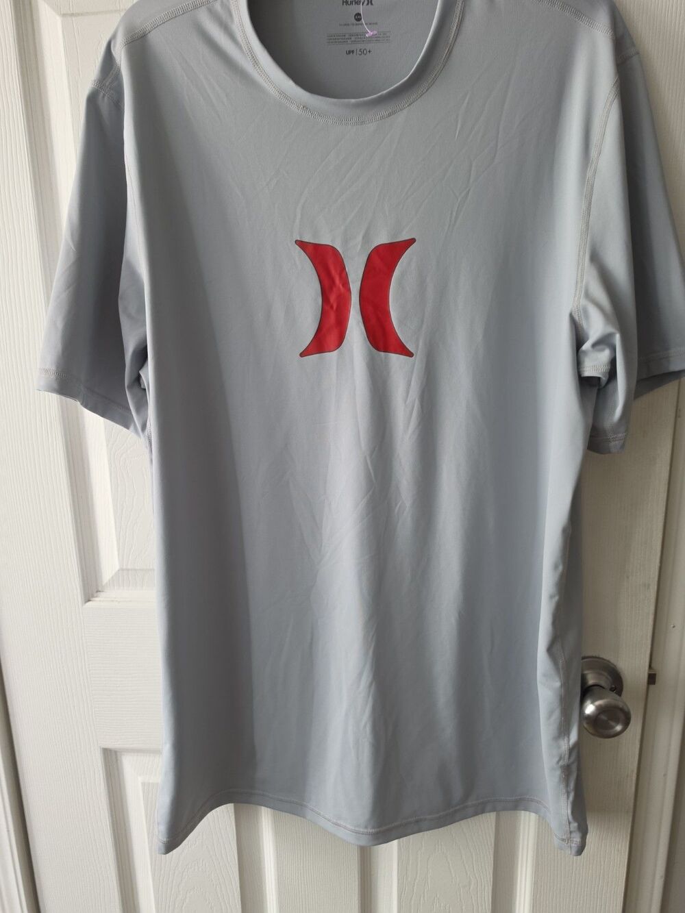 Hurley Mens Icon Gradient UPF50+ RashGaurd Surf Tee Gray T-Shirt XXL